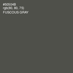 #50504B - Fuscous Gray Color Image